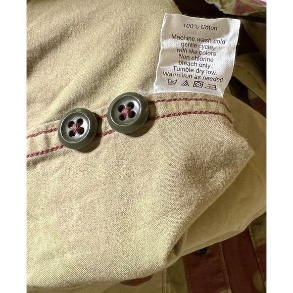 Wallace & Barnes Camouflage Button Up Shirt Mens Size Small Camo Chest Pockets - Picture 4 of 8